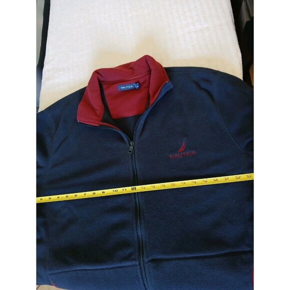 Nautica Men’s Fullzip Fleece Jacket -Navy/Maroon-Pockets-Sz XXL - Picture 9 of 15